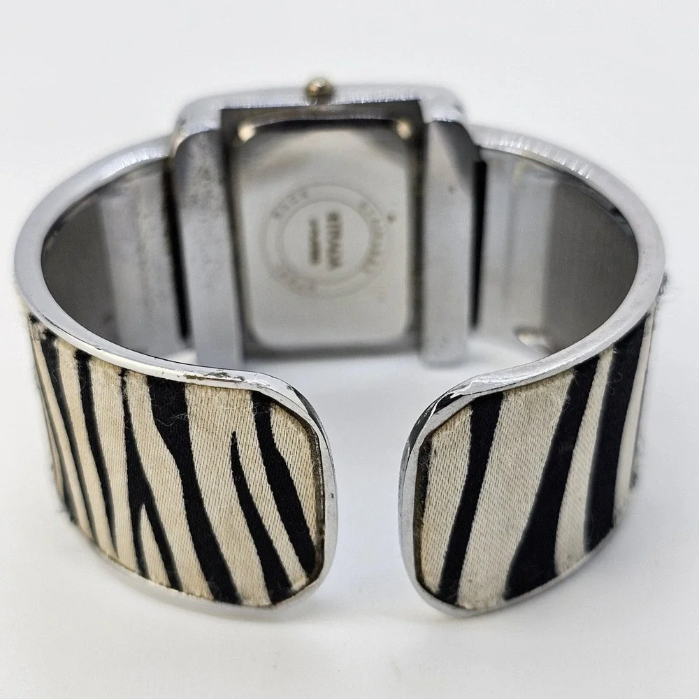 Strada Women's Watch 35MM Zebra Design‎ Cuff White Dial 6